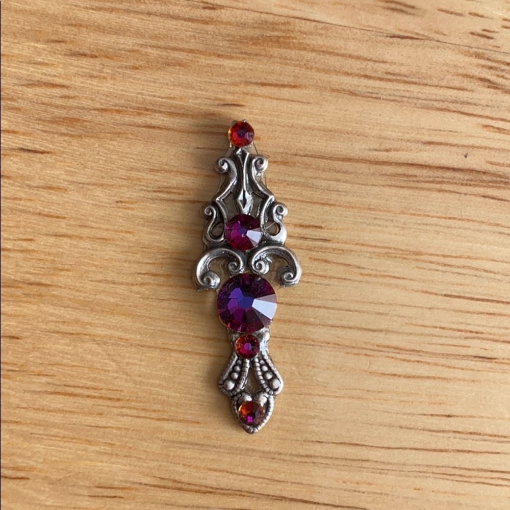 Silver Bindi with gems